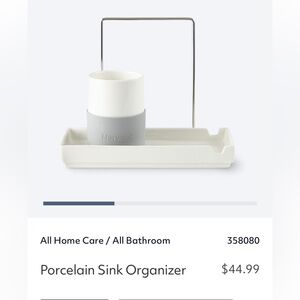 Norwex Porcelain Sink Organizer NIB